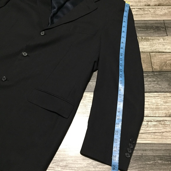 Joseph Feiss Wool Blazer Jacket Men’s 42 Tall Black 3 Button Canada Made. - Picture 3 of 9
